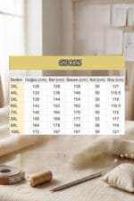 Büyük Beden Biyeli Ve Zincir Kordonlu Modal Kap - Kahve - 63023 - Görsel 5