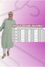 Büyük Beden Düğmeli Müslin Gömlek - Lacivert - 48058 - Görsel 3