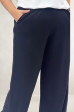 Büyük Beden Beli Lastikli Modal Pantolon - Siyah - 69024 - Görsel 2