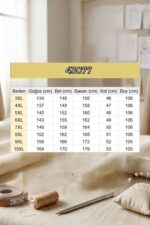 Büyük Beden Kol Ve Etek Ucu Ribanalı Üç İplik Kap - Kahve - 43077 - Görsel 3